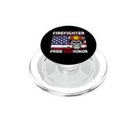 US Firefighter Pride And Honor American Flag Fireman PopSockets PopGrip per MagSafe