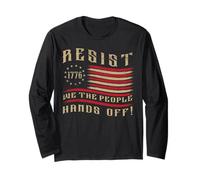 US Flag Resist We the People American 4th luglio patriottico Maglia a Manica