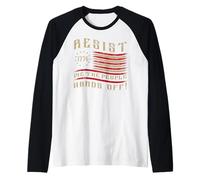 US Flag Resist We the People American 4th luglio patriottico Maglia con Maniche Raglan