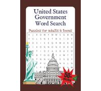 US Government Word Search: Easy to Read Word Searches about US Government, US Presidents and Civics | 6 x 9 inches, 110 pages | 50+ puzzles...Gift for Holidays, Travel and Relaxation
