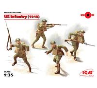 ICM 1/35 US INFANTRY (1918) (4 FIGURES) (NEW MOLDS)