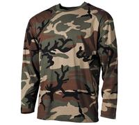 US Long Sleeve Esercito Maniche Lunghe Bosco Mimetico Militare Esterno Maglietta