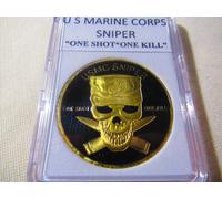 US Marine Corps Cecchino " Uno Shot Uno Kill " Moneta di Sfida