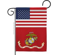US Marine Corps Garden Flag - Armed Forces USMC Semper Fi United State American Military Veteran Retire Official - House Decoration Banner Small Yard Gift Double-Sided Made in USA 13 X 18.5