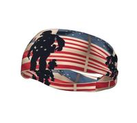 US Military Soldiers Patriotic Memorial Day fascia per capelli sudore fascia per capelli fascia per capelli avvolgente capelli antiscivolo elastico lavabile trucco fascia