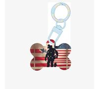 US Military Soldiers Patriotic Memorial Day Stampa Dog Tag Bone Shaped Double Sided Pattern Dog ID Tags Bone Shaped Pet Name Tags Dog Collar Tags