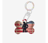 US Military Soldiers Patriotic Memorial Day Stampa Dog Tag Bone Shaped Double Sided Pattern Dog ID Tags Bone Shaped Pet Name Tags Dog Collar Tags