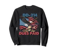 US Military Veteran Flag DD-214 Alumni Quote pagate servite Felpa