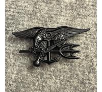 US Navy Seal Team Nero Metallo Trident Giropetto Uniforme Special Operations Pin