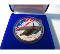 US Navy Submarine- Uss Rhode Island / SSBN-740 Moneta di Sfida W/Astuccio Regalo