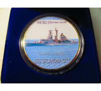 US Navy - Uss Oklahoma Città CL-91/CLG-5/CG-5 Moneta di Sfida W/Presentazione