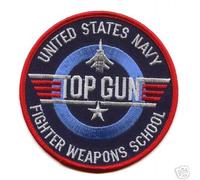 US Navyal Aviation Ssi Spalla Manicotto Insignia Bardana Toppa : Top Gun Scuola