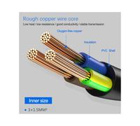 US NEMA 6-15P to IEC320 C13 AC Power Cord, 15A/250V Computer 3X2.08mm Extension Cable(US Plug)