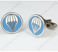 US PARA BIANCO/Blu Paracadutista Gemelli - WW2 STILE PRESIDIO STEMMA