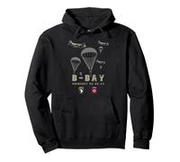 US Paracadutisti D-Day Normandy 82nd 101nd Felpa con Cappuccio