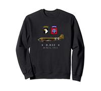 US Paracadutisti D-Day WW2 Normandy 82nd Airborne 101nd Felpa