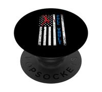 US Pole Vaulter American Pole Vault Bandiera Stati Uniti PopSockets PopGrip Adesivo