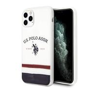US Polo Tricolor Pattern Collection USHCN65PCSTRB - Custodia per iPhone 11 Pro Max, colore: Bianco