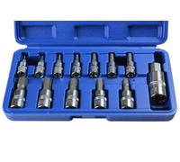 US Pro 13pc 1/4 3/8 1/2 Bussola Punta Esagonale Set 2-12mm Allen Chiave B2097