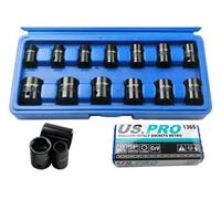 US Pro 14pc Metrico 1cmDr Impact Presa Leggero Set 7-19mm