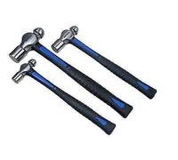 US PRO 1665 Set di 3 martelli a Sfera con Manico in TPR, Blu