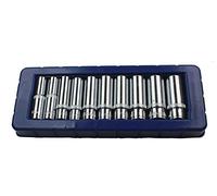 US PRO 3237 3237-Set di Chiavi a Bussola Profonde da 3/8'' da 10 a 19 mm, Blu