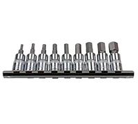 US PRO 3385 9 pz 3/8" Dr SAE/Imperiale Esagonale, bussole a brugola, Argento