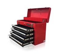 US PRO Cassetta portautensili originale con 4 cassetti, portatile, colore: rosso lucido e nero