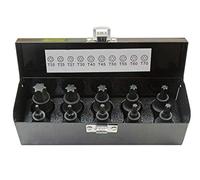 US PRO INDUSTRIAL - Set di 10 chiavi a bussola Torx da 1/2" T20 - T70 2087