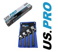 US PRO Set di 4 chiavi regolabili/chiavi per cambio, 15,2 cm, 20,3 cm, 25,4 cm, 30,5 cm, 2204