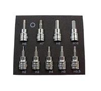US PRO Set di 9 chiavi a brugola esagonale per punte metriche da 3/8" Dr Drive 2-10mm 2065