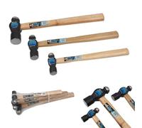 US PRO Set di martelli a punta sferica, manico in legno di faggio, 3 pezzi