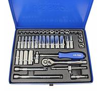 US PRO Tools 3539 - Set di chiavi a bussola metriche e AF, 1/4", 43 pezzi