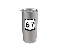 US Route 67 segno Bicchiere termico in acciaio inox doppia parete
