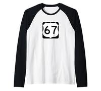 US Route 67 Segno Maglia con Maniche Raglan