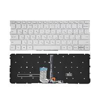US RU/Russo Tastiera Del Computer Portatile con Retroilluminazione per XIAOMI per MI air13.3 161301 TM1704 TM1703 18408 TM1604 TM1613R (RU Silvery Backlight)