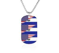 US Salvador Combinato Bandiera Moda Memorial Collane Stampato Titanio Acciaio Ciondolo Gioielli Novità Immagine Collana Dog Tag per Uomo Donna