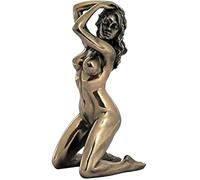 US Sconosciuto 18,1 cm statua di nudo femminile con mani sui capelli, color bronzo
