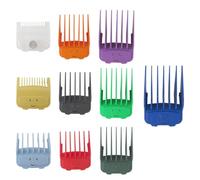 US! - Set di 10 protezioni per tagliacapelli per Limural K11S/Novah HCL-001/Surker K7S/K9C/K9S, guide di ricambio per tagliacapelli con codice colore, lunghezza: 1/16" a 1"