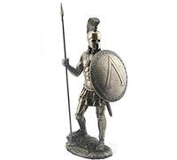 US Statuetta di guerriero spartano con lancia e scudo oplite, 37 cm