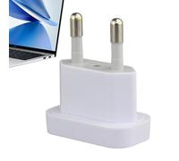 US to EU Plug Adapter, Compact Converter Travel Accessory 1.81 x 1.57 x 0.87 pollici, Tipo C Wall Charger, Lightweight Adapter for France Germany Korea Hotel Study Abroad Use