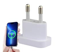 US to Europe Plug Adapter, 4.6x4x2.2cm Compact PC Travel Converter for Electronics, Type C Power Adapter for Study Abroad France Germany South Korea Hotels International Business Travel