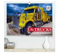 US-Trucks. Faszination Langhauber (hochwertiger Premium Wandkalender 2026 DIN A2 quer), Kunstdruck in Hochglanz: Die faszinierenden LKW-Giganten der US-Highways