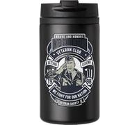US Veteran We Fight for Our Nation Tazza da caffè Tazza da viaggio per bevande calde e fredde Tazza termica a doppia parete con coperchio a tenuta stagna nera