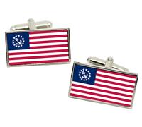 US Yacht Bandierina Stemma Gemelli In Chrome Con Scatola