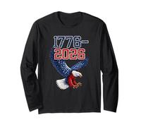 USA 250° Anniversario American Flag Eagle 1776-2026 4 luglio Maglia a Manica
