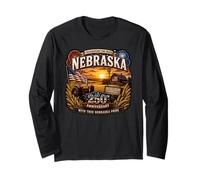 USA 250° Anniversario Nebraska Pride Maglia a Manica