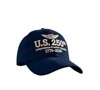USA 250Th Anniversary Stampato Baseball Cap Regolabile Bandiera Americana Cappello Patriottico Unisex, Marina Militare, M