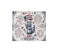 Usa 250th Anniversary - Tappetino scolapiatti per bancone della cucina, colore: rosso e blu, assorbente per scolapiatti in microfibra, 40,6 x 45,7 cm