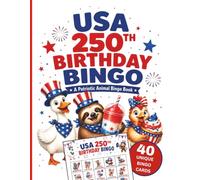 USA 250th Birthday Bingo: A Patriotic 4th July Family Game
